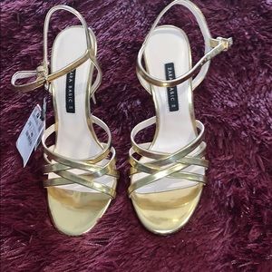 Zara basic golden heels new
